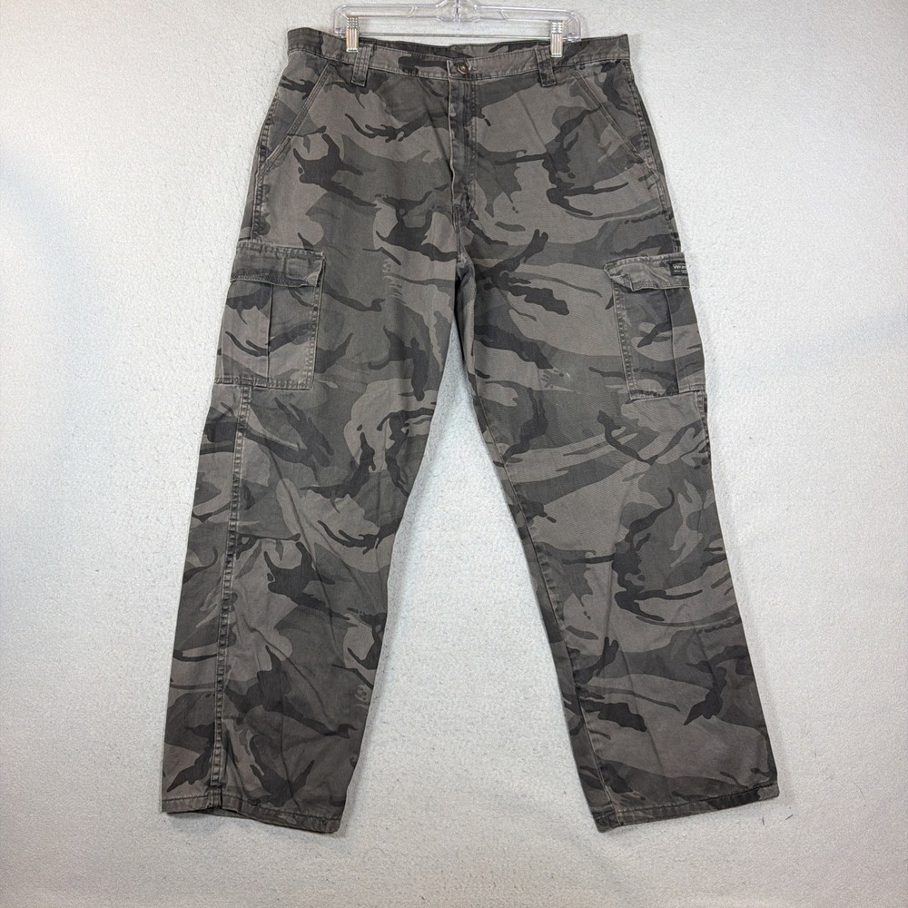 Wrangler Camo Cargo Pants Men 38X32 Relaxed Fit Utility Workwear 70LEWGL
